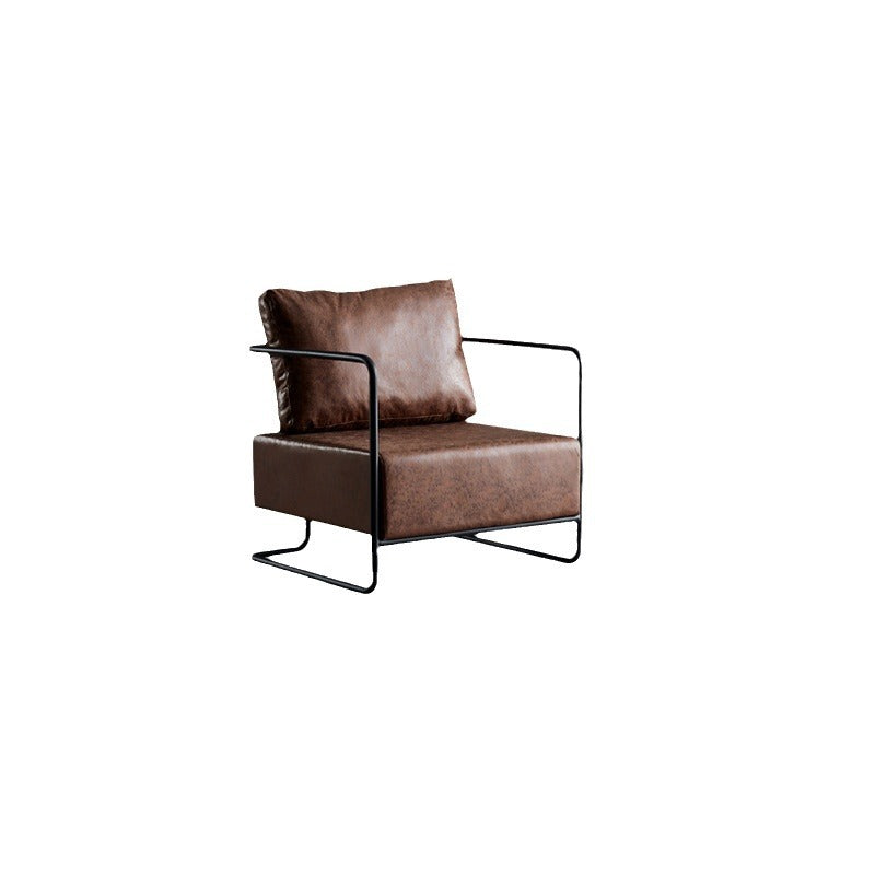 Scandinavian PU Iron Wood Sofa