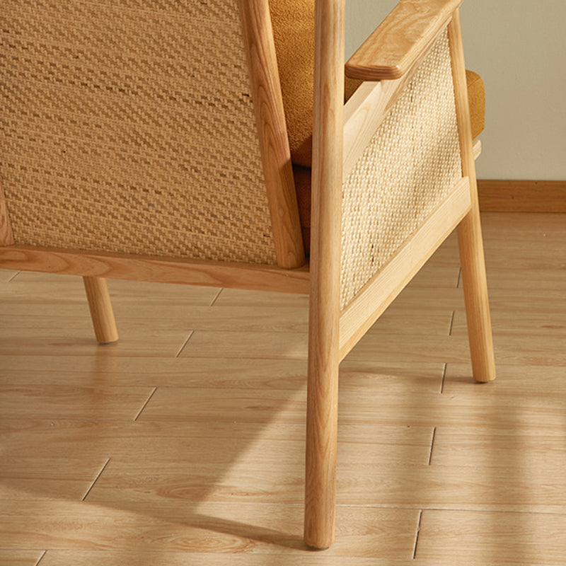 Japanese Rattan Weaving Wood Sofa