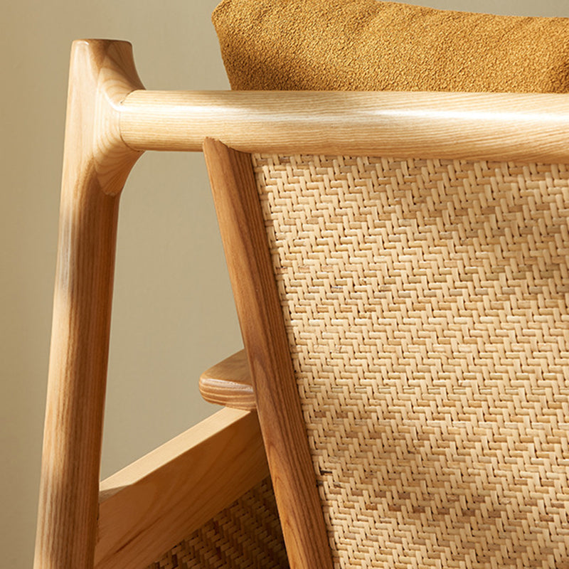 Japanese Rattan Weaving Wood Sofa