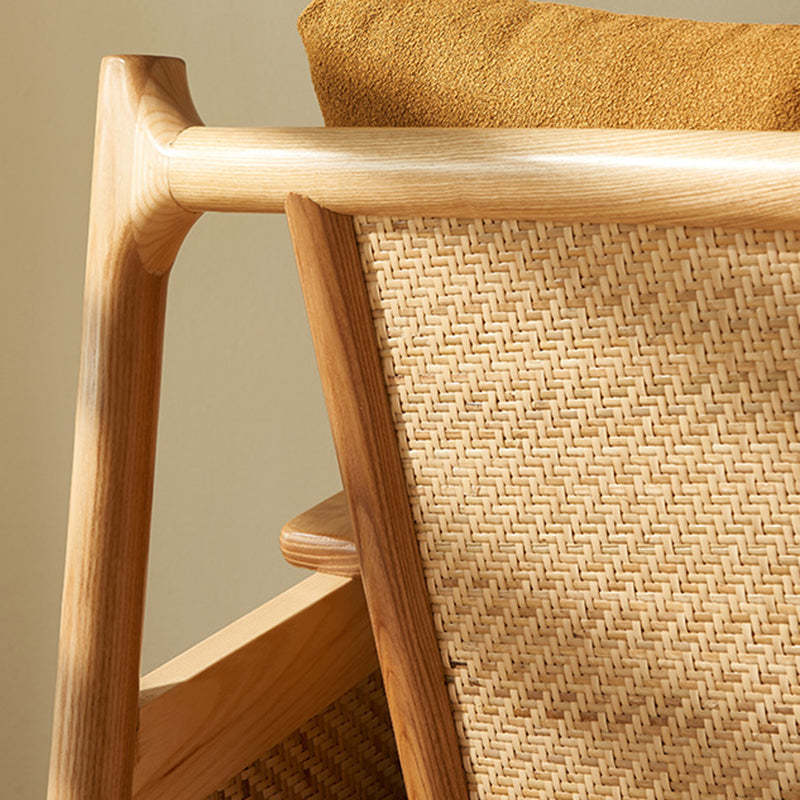 Japanese Rattan Weaving Wood Sofa