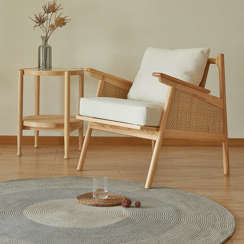 Japanese Rattan Weaving Wood Sofa