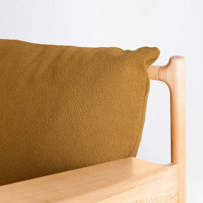 Japanese Rattan Weaving Wood Sofa