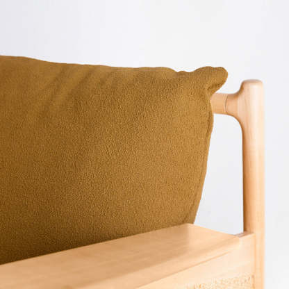 Japanese Rattan Weaving Wood Sofa