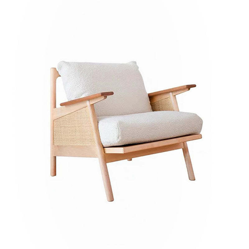 Japanese Rattan Weaving Wood Sofa