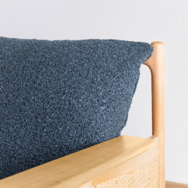 Japanese Rattan Weaving Wood Sofa