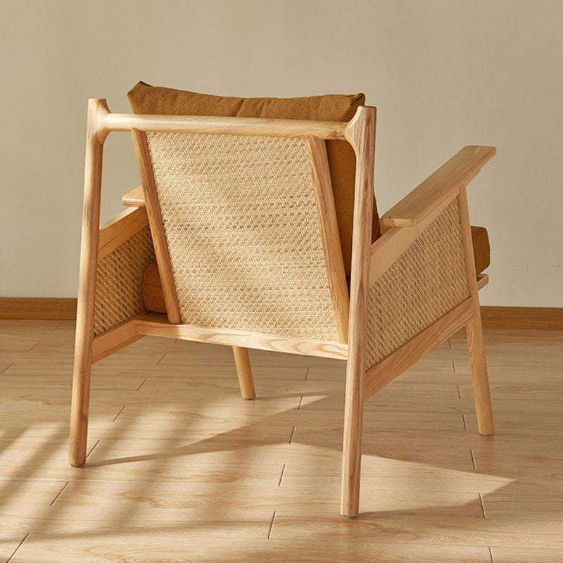 Japanese Rattan Weaving Wood Sofa