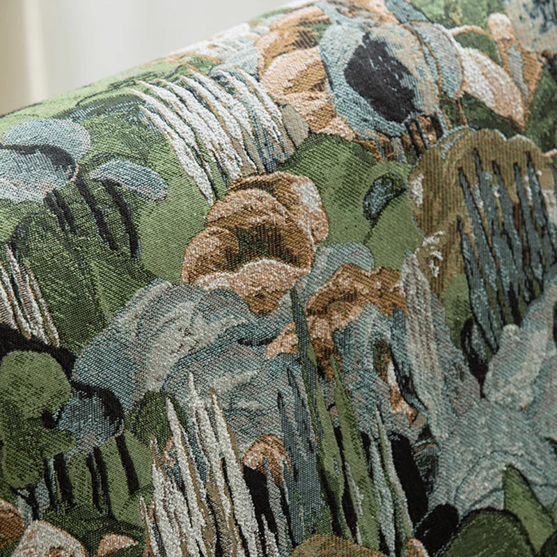 French Oil Painting Fabric Ash Sofa
