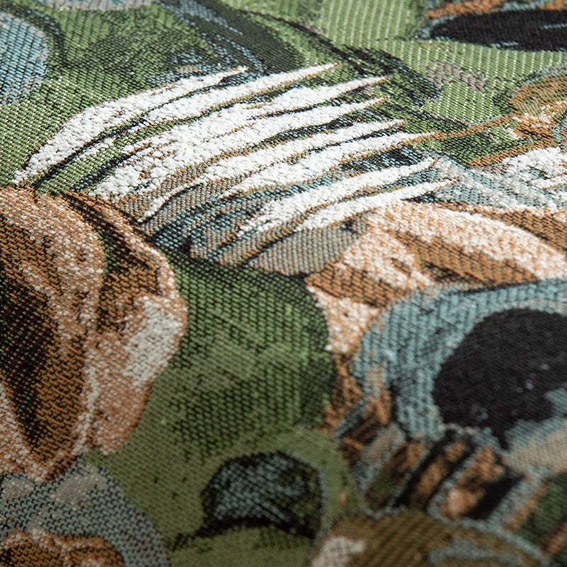 French Oil Painting Fabric Ash Sofa