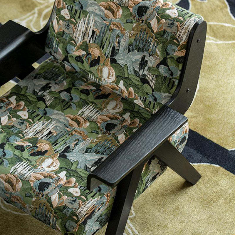 French Oil Painting Fabric Ash Sofa