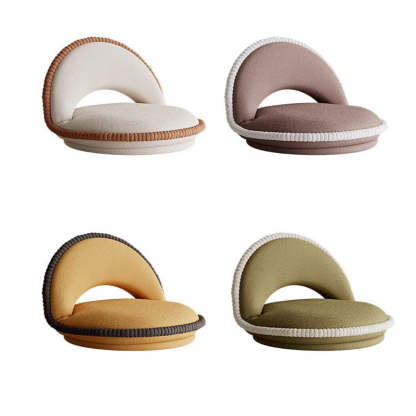 Japanese Rotatable Semicircular Teddy Velvet Tatami Chair