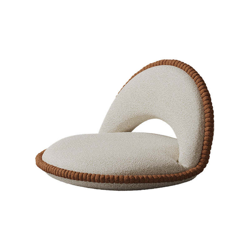 Japanese Rotatable Semicircular Teddy Velvet Tatami Chair