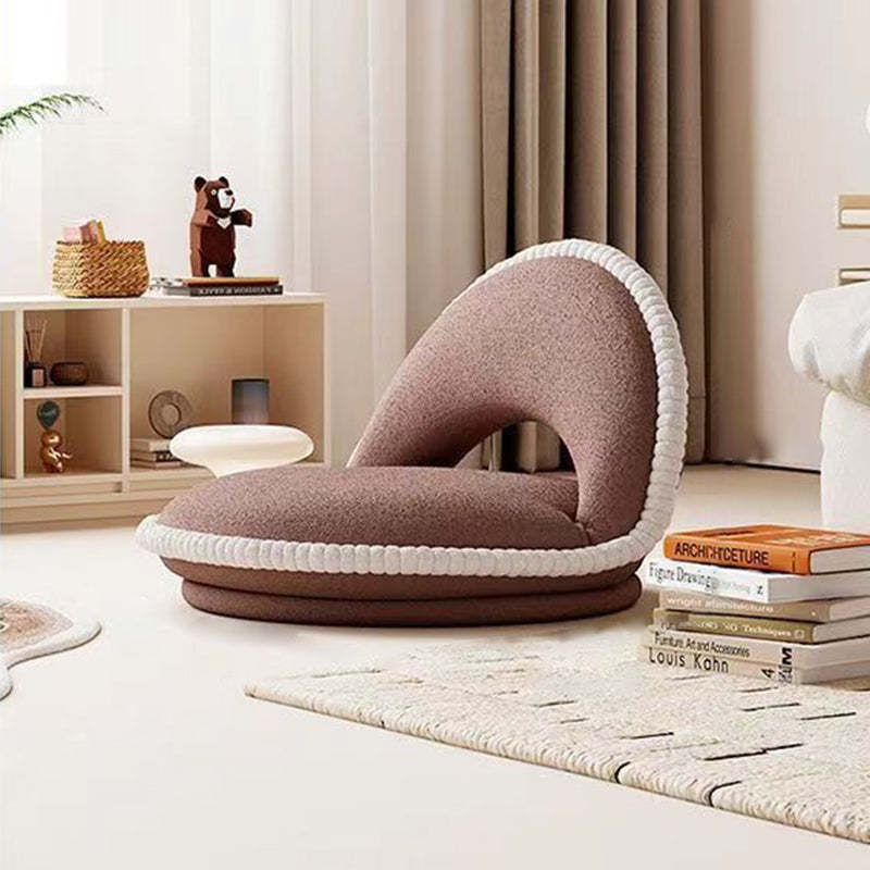 Japanese Rotatable Semicircular Teddy Velvet Tatami Chair