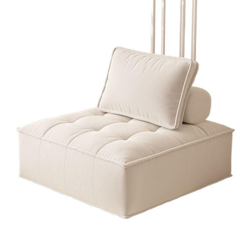 Nordic Solid Wood Lambswool Tech Fabric Backless Sofa