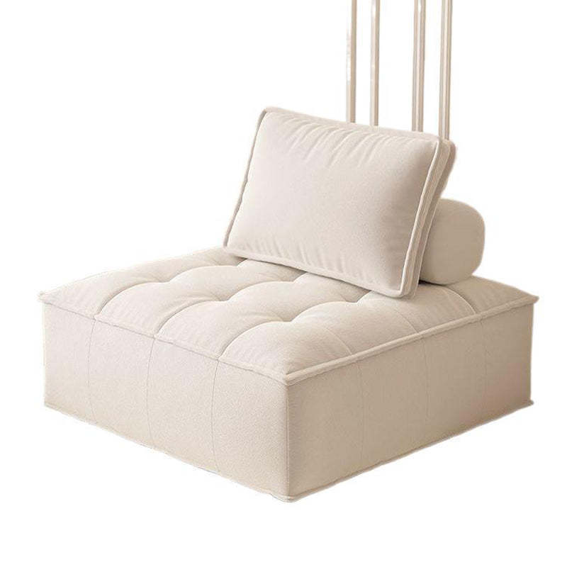 Nordic Solid Wood Lambswool Tech Fabric Backless Sofa