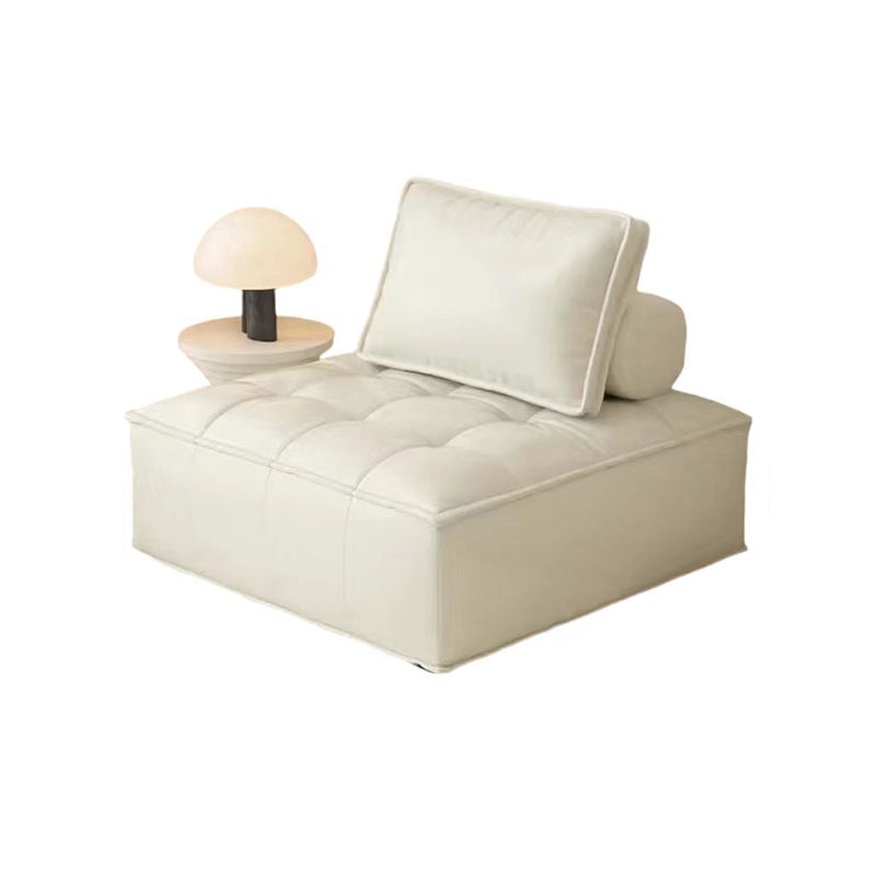 Nordic Solid Wood Lambswool Tech Fabric Backless Sofa