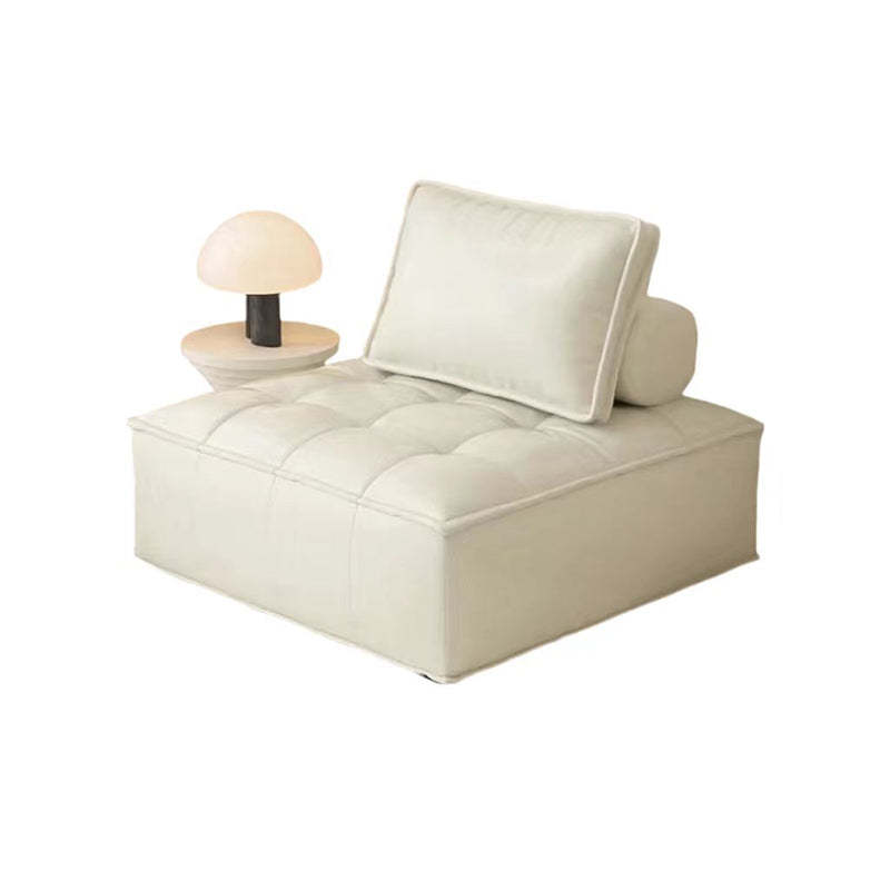 Nordic Solid Wood Lambswool Tech Fabric Backless Sofa