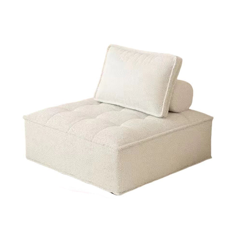 Nordic Solid Wood Lambswool Tech Fabric Backless Sofa