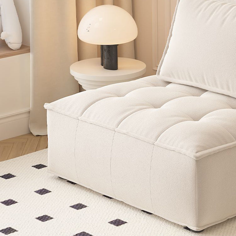 Nordic Solid Wood Lambswool Tech Fabric Backless Sofa