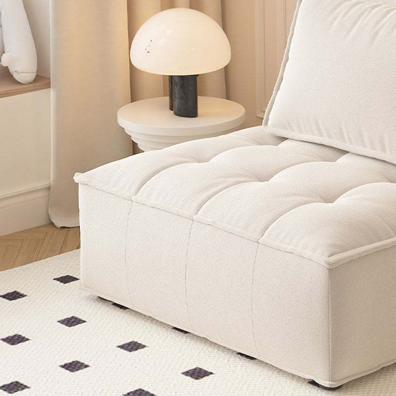 Nordic Solid Wood Lambswool Tech Fabric Backless Sofa