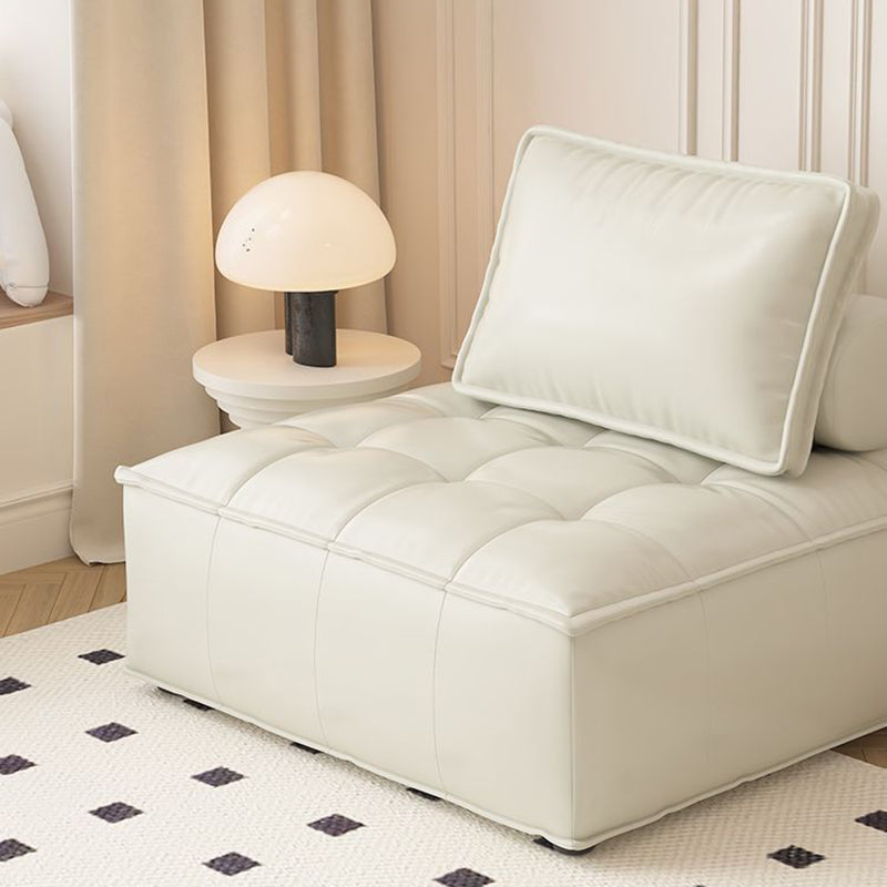 Nordic Solid Wood Lambswool Tech Fabric Backless Sofa