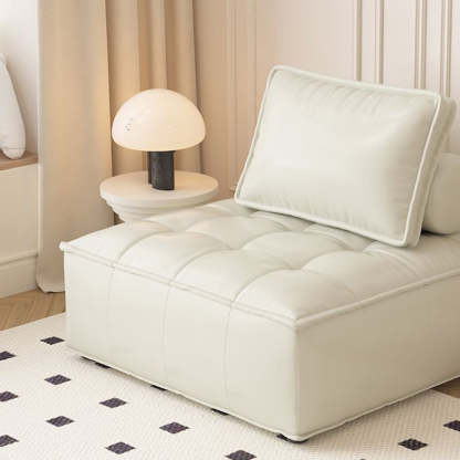 Nordic Solid Wood Lambswool Tech Fabric Backless Sofa