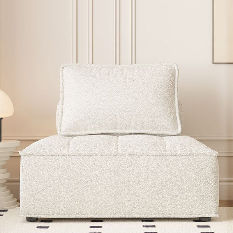 Nordic Solid Wood Lambswool Tech Fabric Backless Sofa