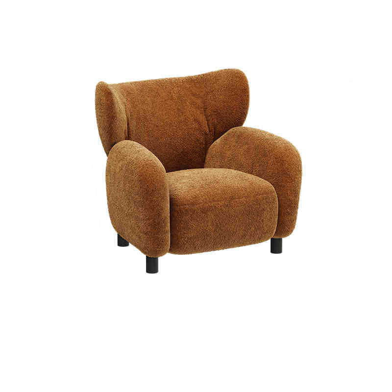 Retro Lambswool Wood Sofa
