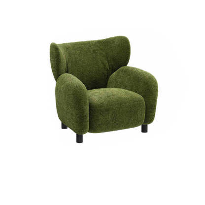 Retro Lambswool Wood Sofa