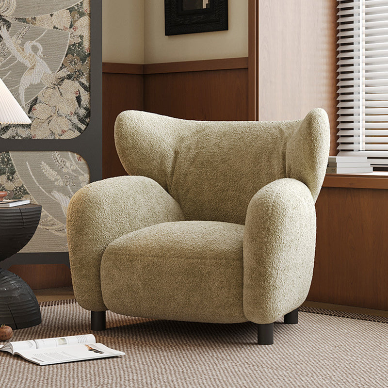 Retro Lambswool Wood Sofa