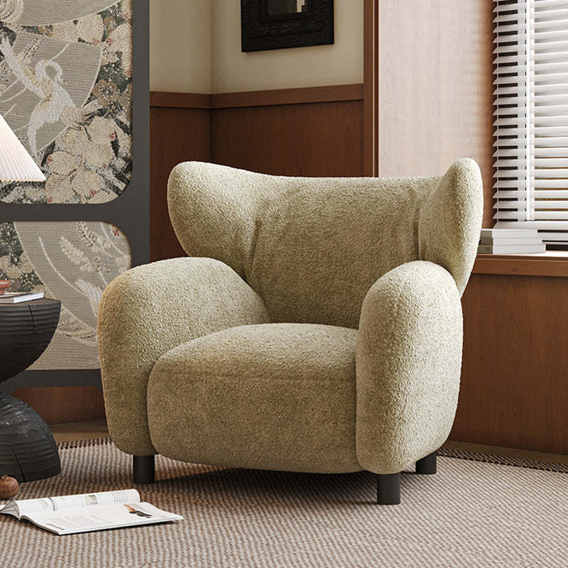 Retro Lambswool Wood Sofa