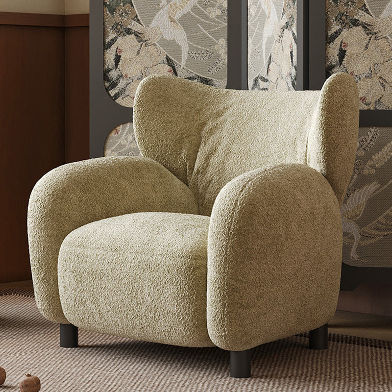 Retro Lambswool Wood Sofa