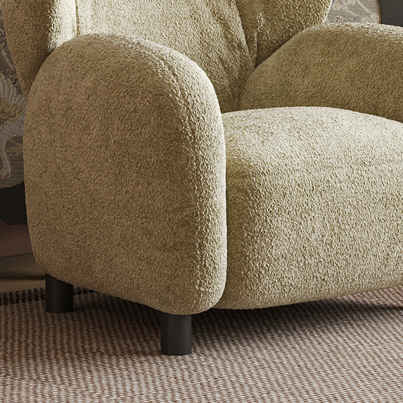 Retro Lambswool Wood Sofa