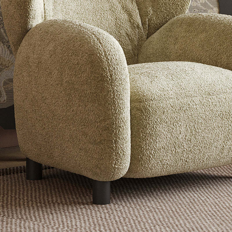 Retro Lambswool Wood Sofa
