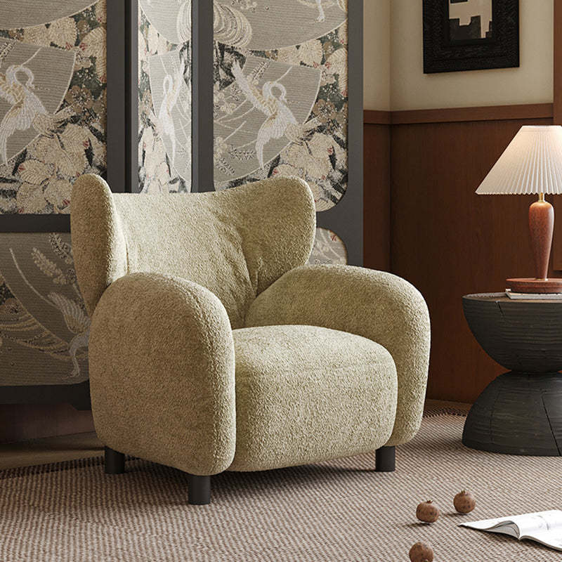 Retro Lambswool Wood Sofa