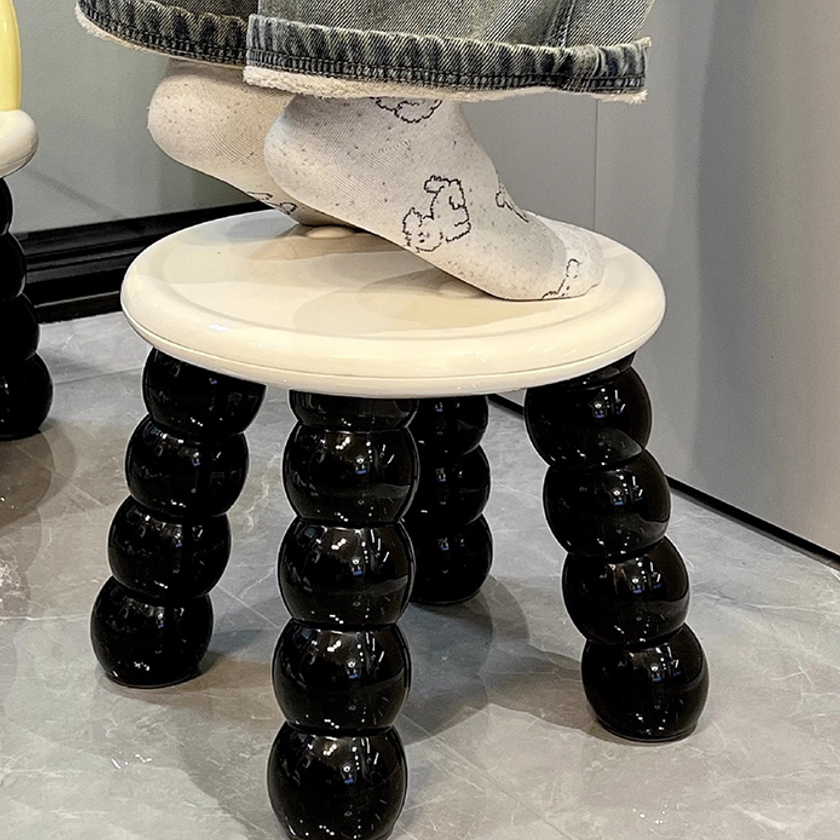 Nordic Caterpillar Legs Plastic Low Stool