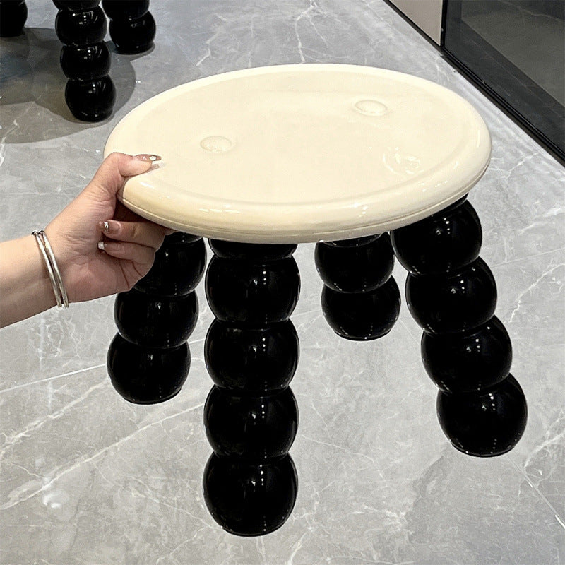 Nordic Caterpillar Legs Plastic Low Stool