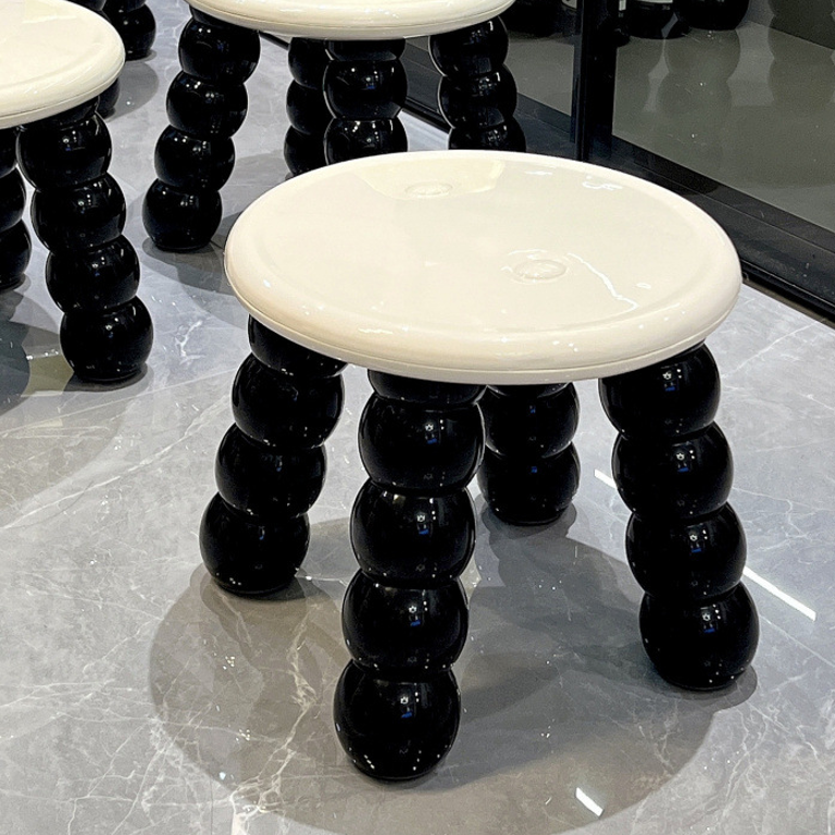 Nordic Caterpillar Legs Plastic Low Stool