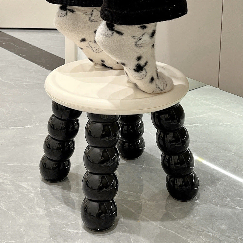 Nordic Caterpillar Legs Plastic Low Stool