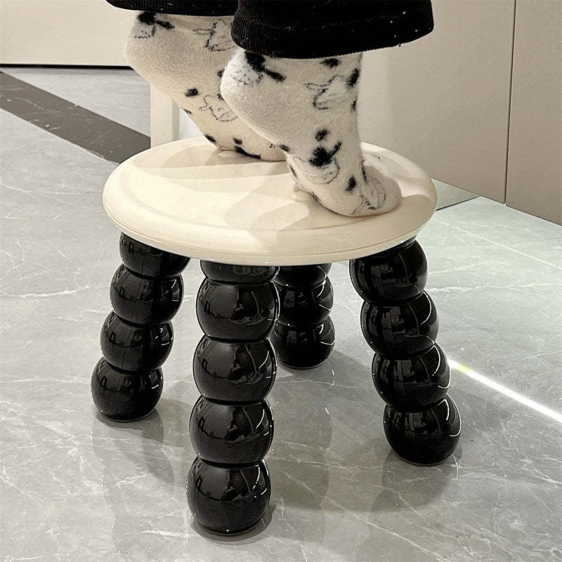 Nordic Caterpillar Legs Plastic Low Stool