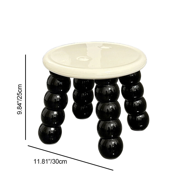 Nordic Caterpillar Legs Plastic Low Stool