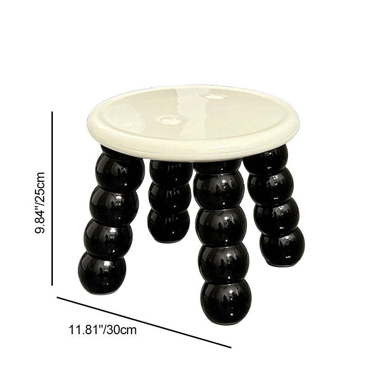 Nordic Caterpillar Legs Plastic Low Stool