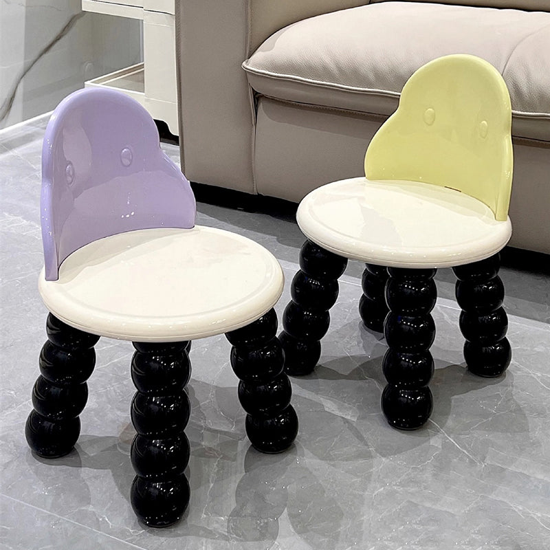 Nordic Caterpillar Legs Plastic Low Stool - Yellow