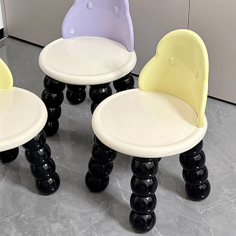 Nordic Caterpillar Legs Plastic Low Stool — Purple
