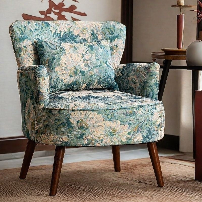French Steel Wood Fabric Sofa