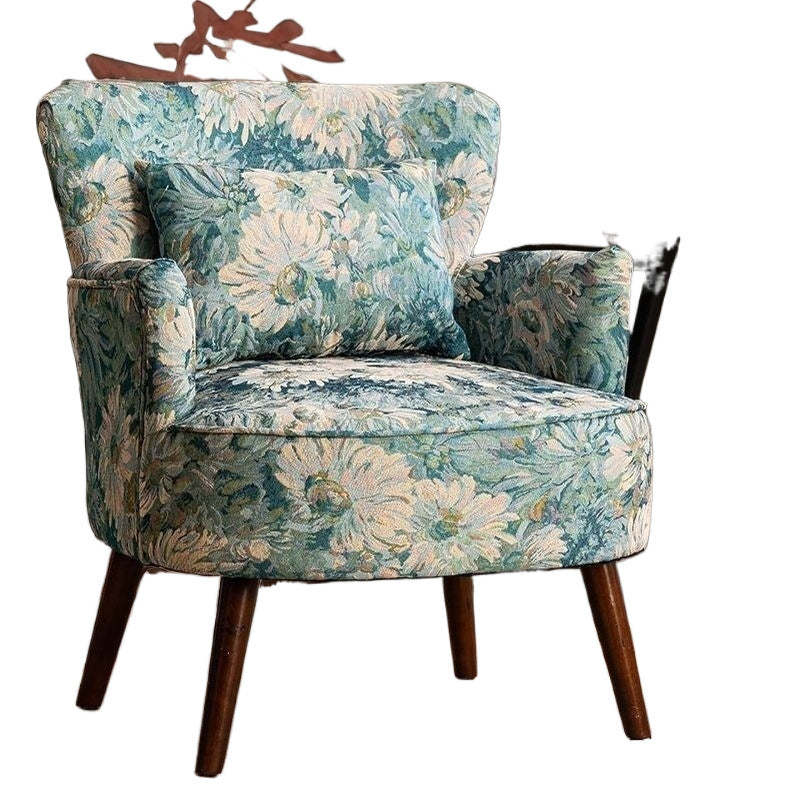 French Steel Wood Fabric Sofa