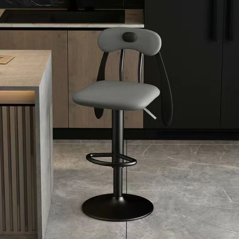 Puppy Shape Leather Steel Bar Stool
