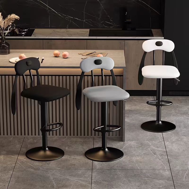 Puppy Shape Leather Steel Bar Stool
