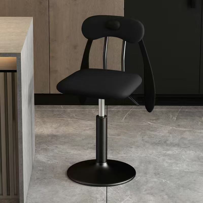 Puppy Shape Leather Steel Bar Stool — Tall / Matcha Green