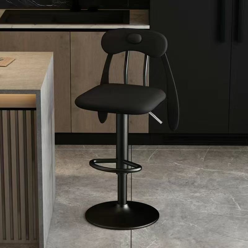 Puppy Shape Leather Steel Bar Stool