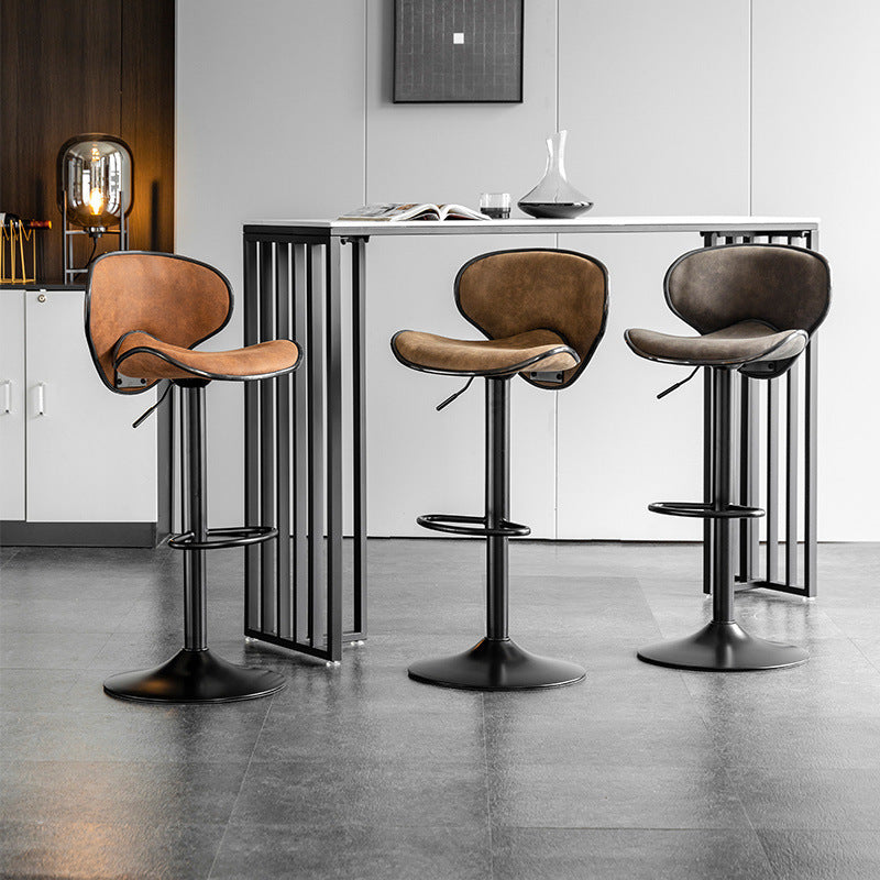 Scandinavian Tech Fabric Iron Bar Stool